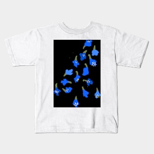 blue flower Kids T-Shirt